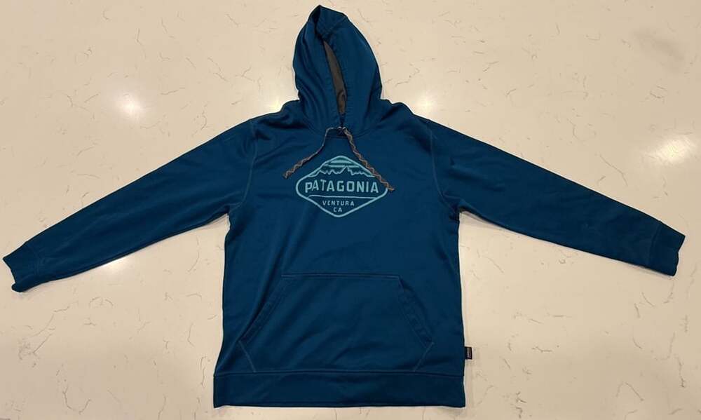 Patagonia Graphic Hoodie Blue Fleece Pullover